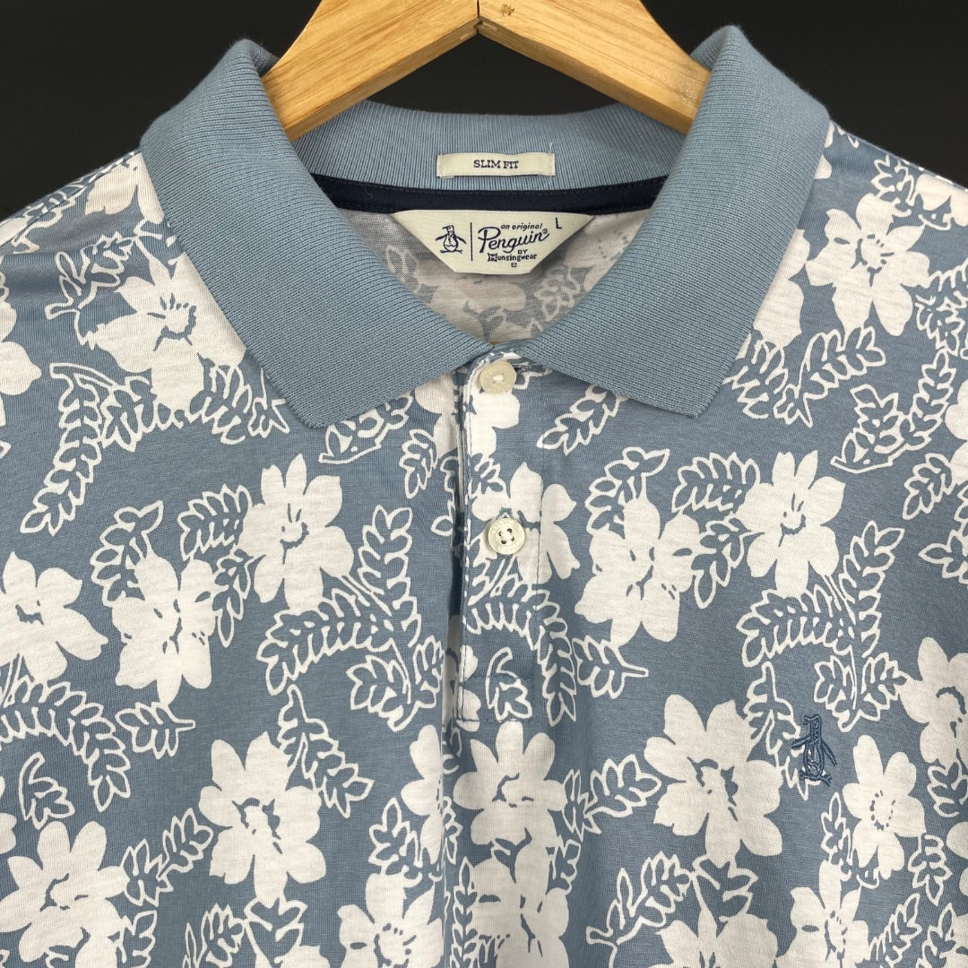 PENGUIN  Remera Manga Corta  Celeste  Talle L