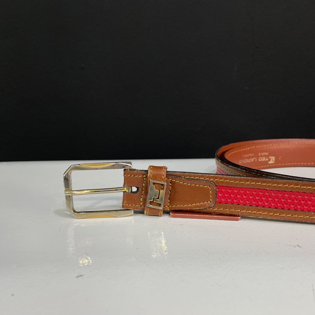 TED LAPIDUS  Cinturon Otro  Color Rojo  Medida 105cm