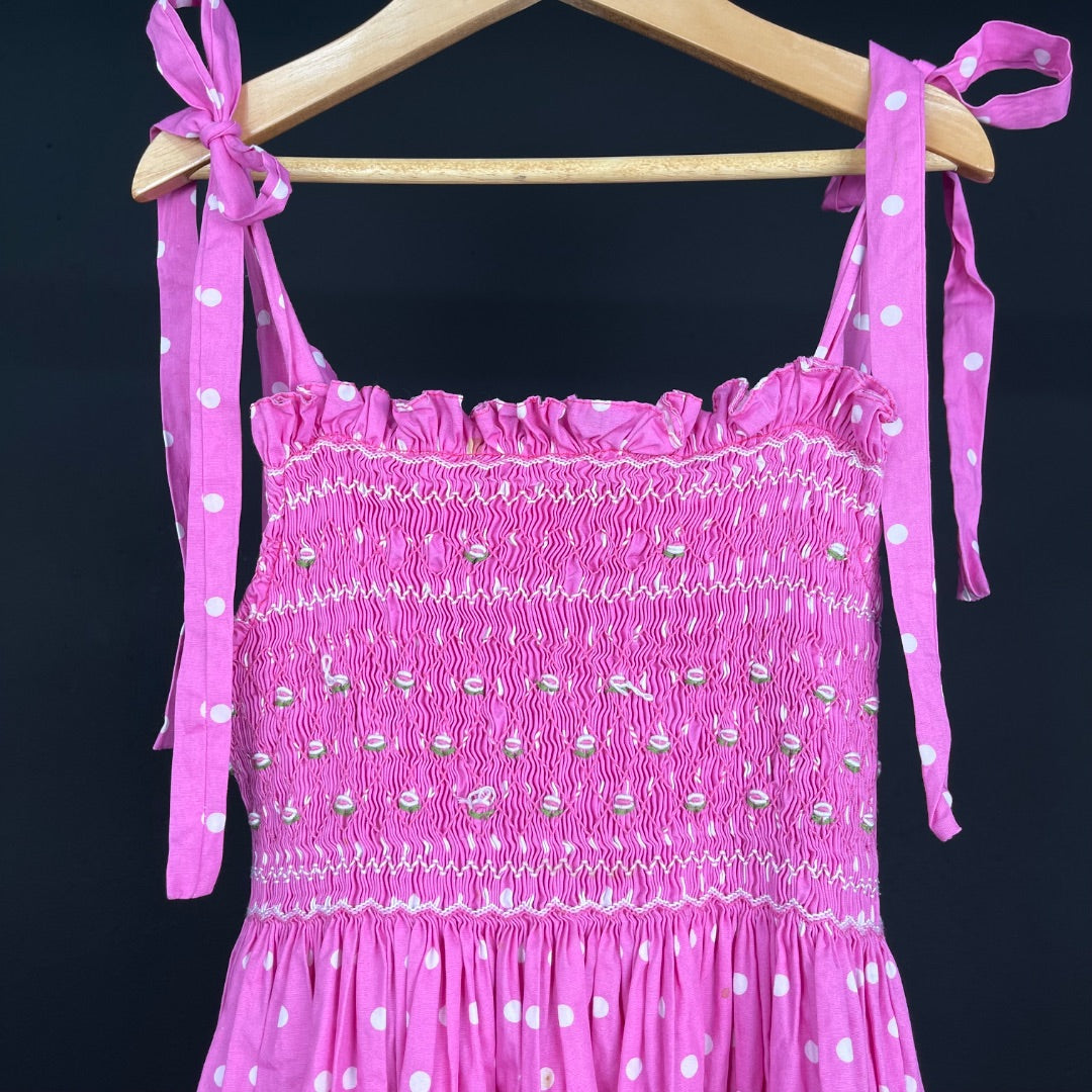 SIN MARCA  Vestido Sin Manga  Varios Lunares  Talle 10