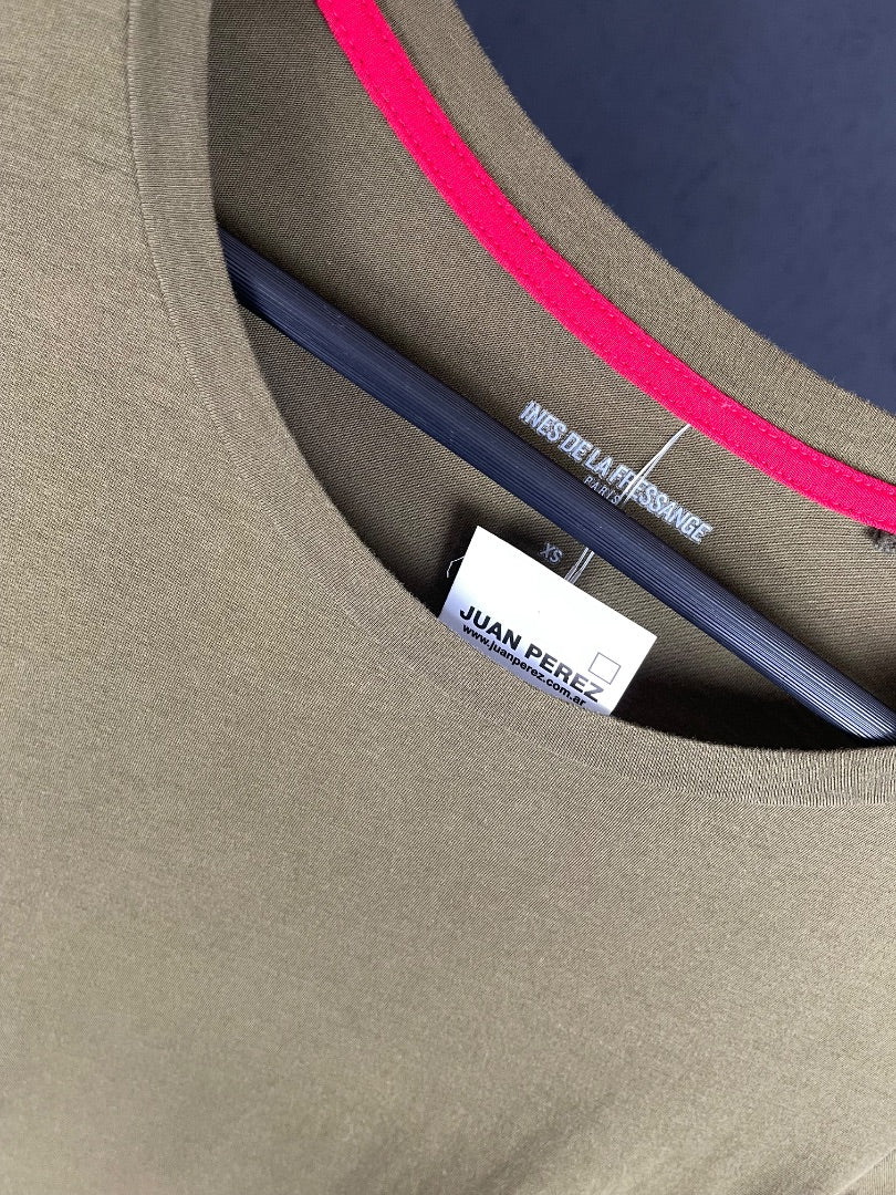 UNIQLO Vestido Manga 3/4 Verde Talle XS
