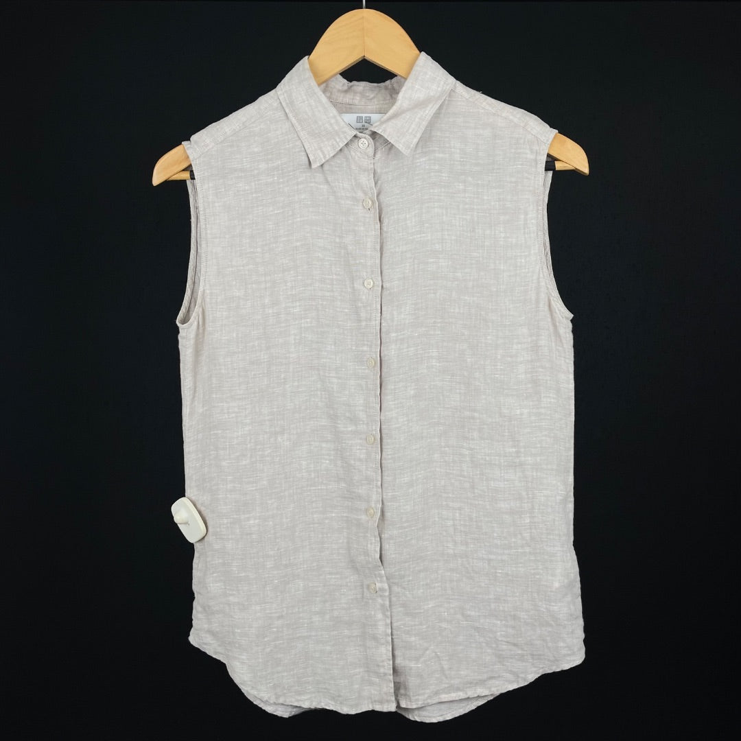 UNIQLO Camisa Sin Mangas Beige Talle XS