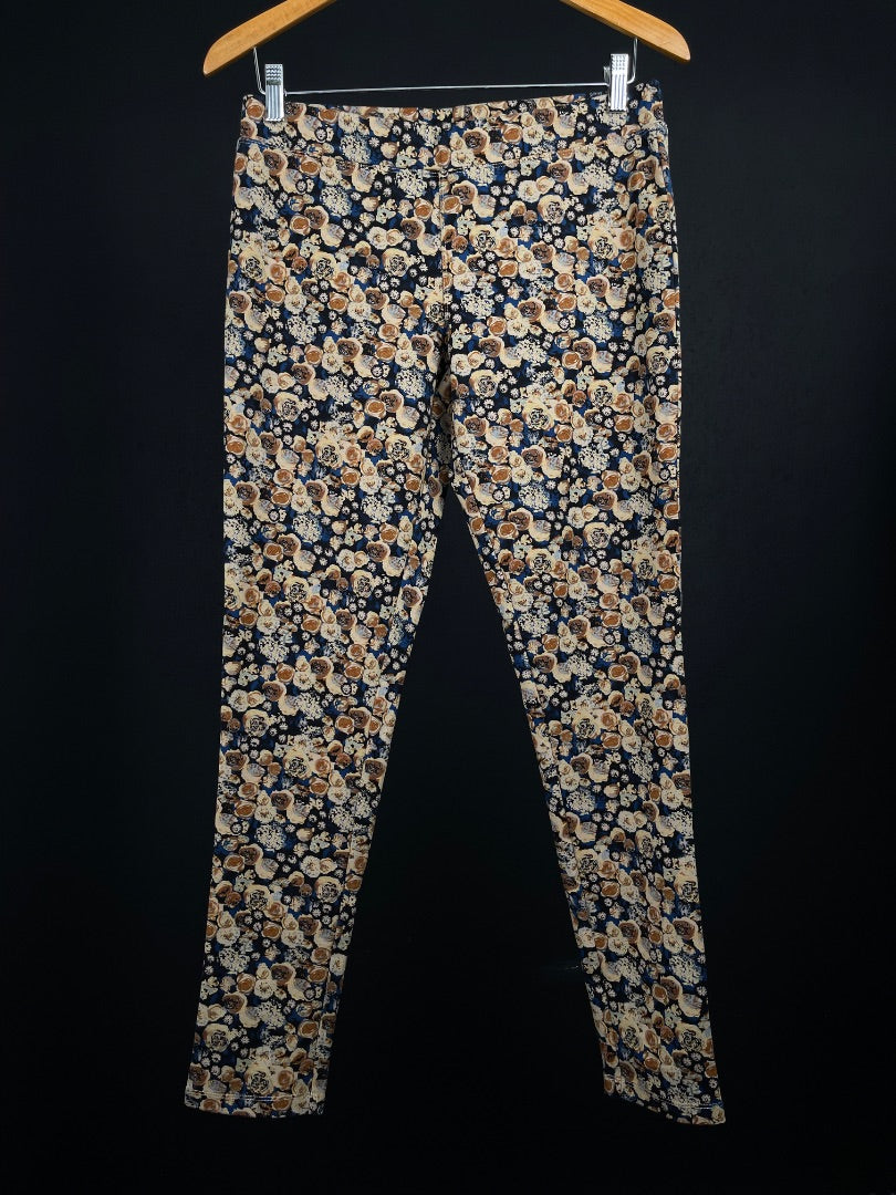 PANIZ Pantalon Calza Varios Floral Talle L