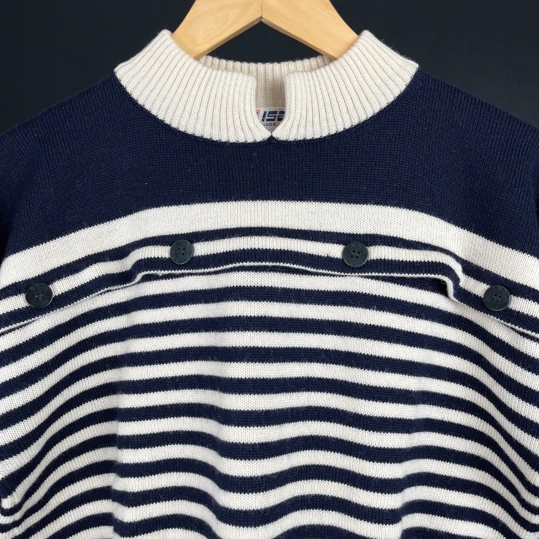 ISAM Sweater Beige y Azul Talle 48