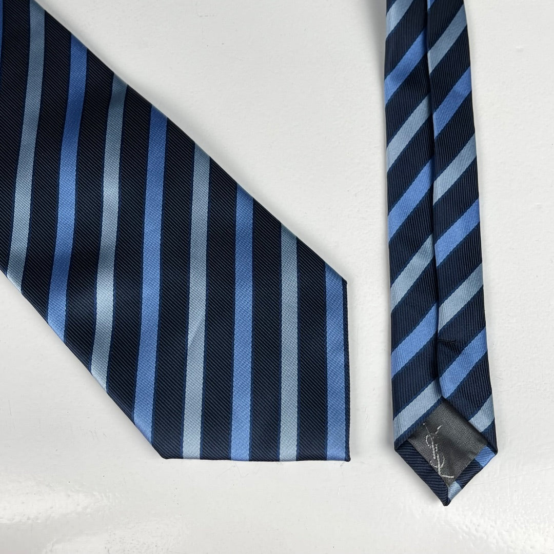 SAINT LAURENT Corbata Varios Rayado Talle Unico