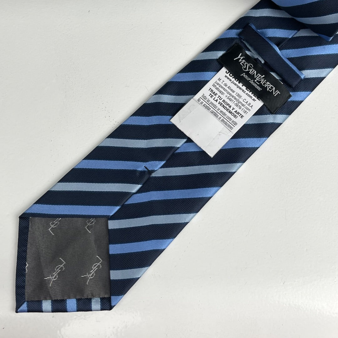 SAINT LAURENT Corbata Varios Rayado Talle Unico