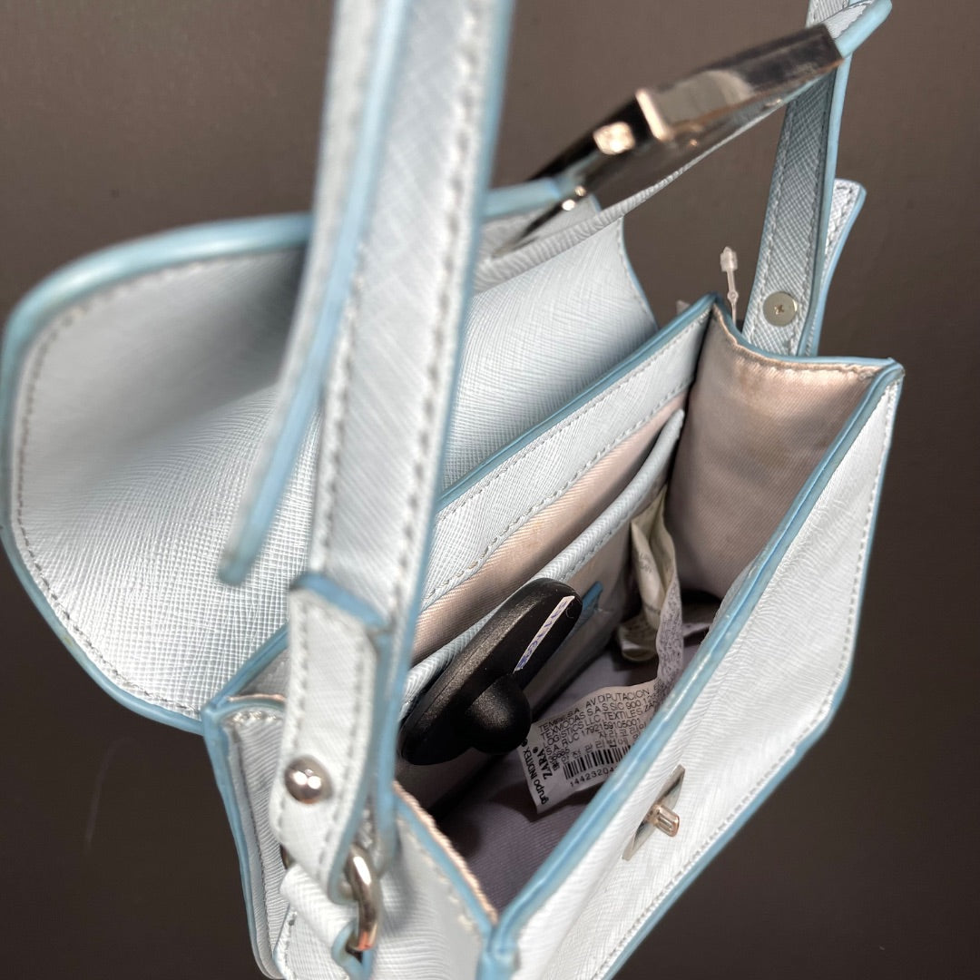 ZARA  Cartera  Celeste  Talle Unico