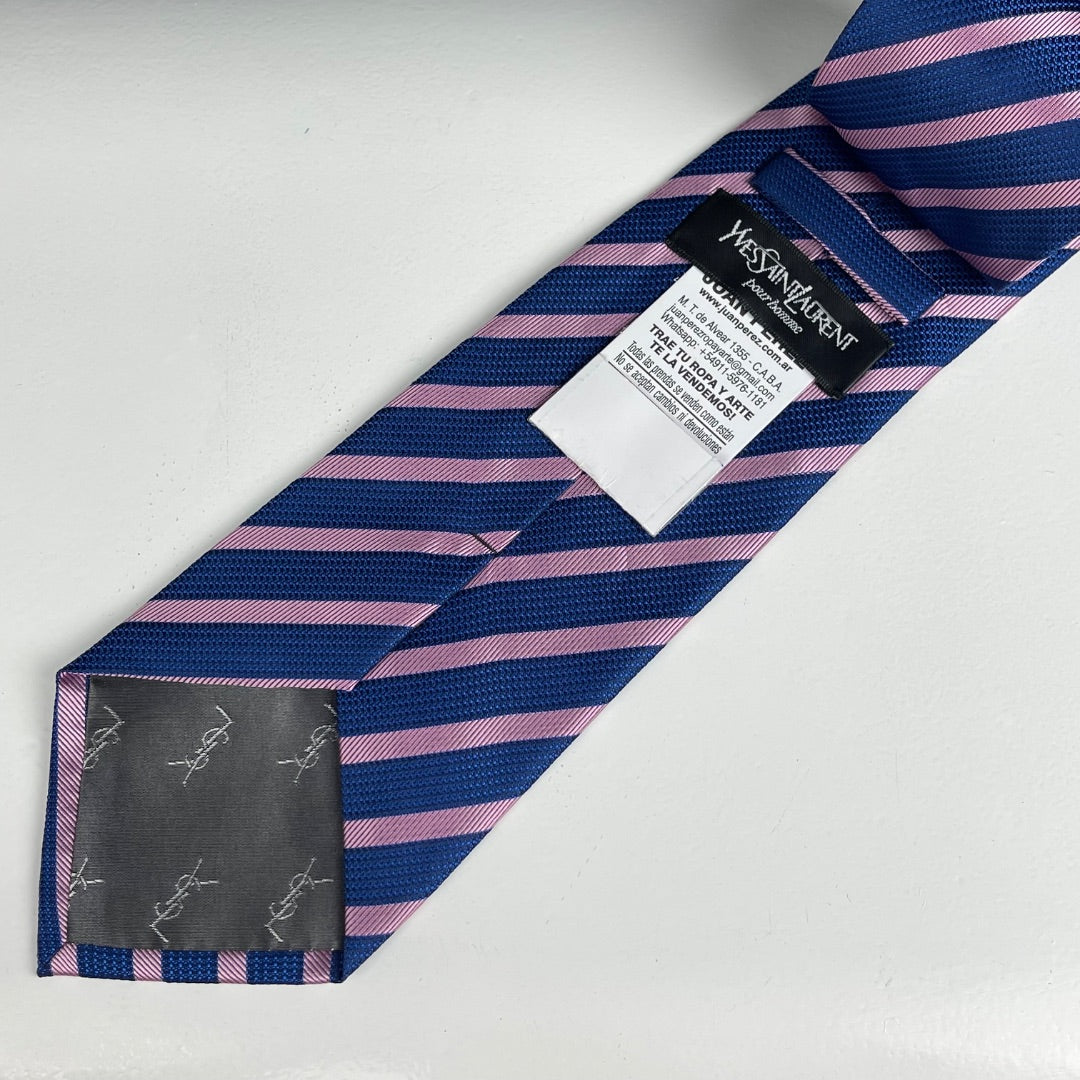 SAINT LAURENT Corbata Varios Rayado Talle Unico