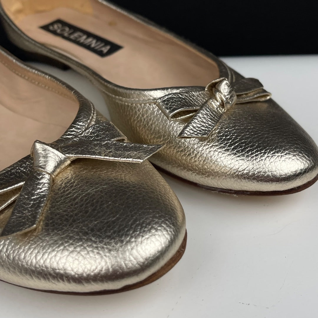 SOLEMNIA Ballerina Dorado Talle 39