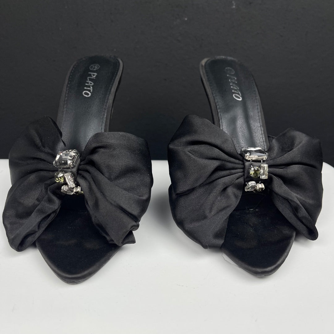 PLATO Taco Alto Fino Negro Talle 39