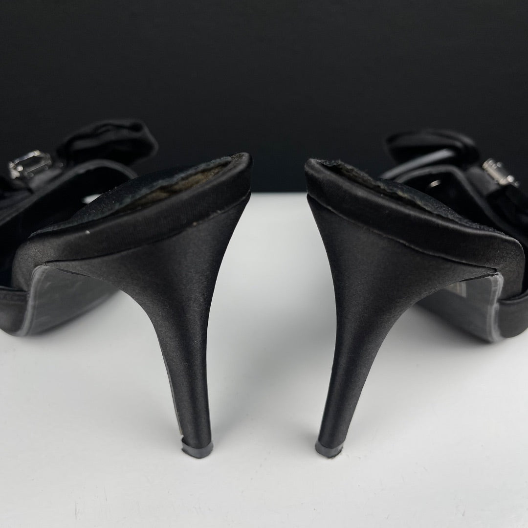 PLATO Taco Alto Fino Negro Talle 39