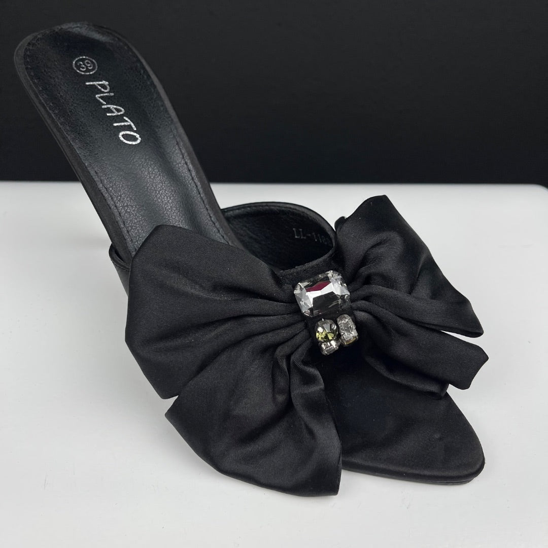 PLATO Taco Alto Fino Negro Talle 39
