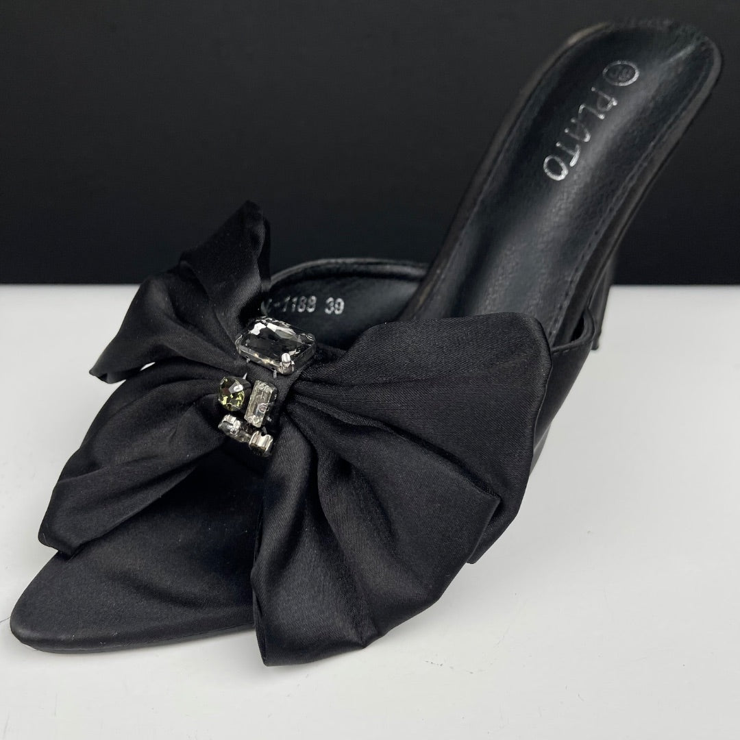 PLATO Taco Alto Fino Negro Talle 39