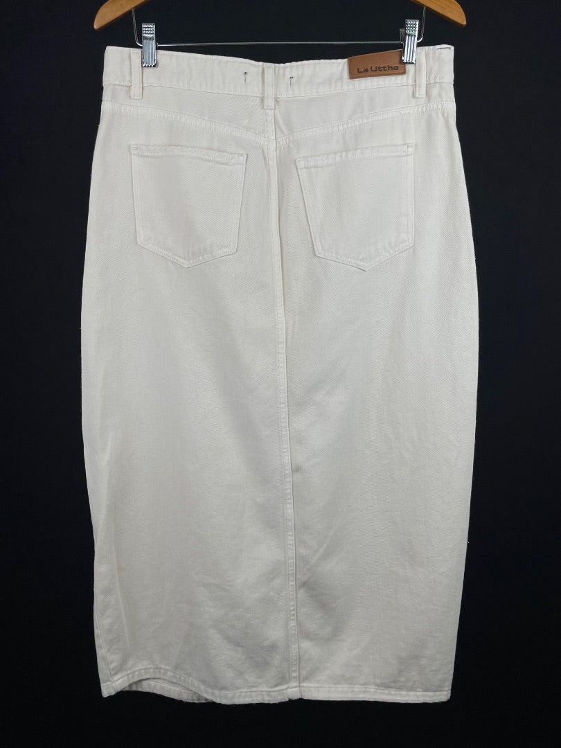 LE UTTHE Pollera Larga Beige Talle 42