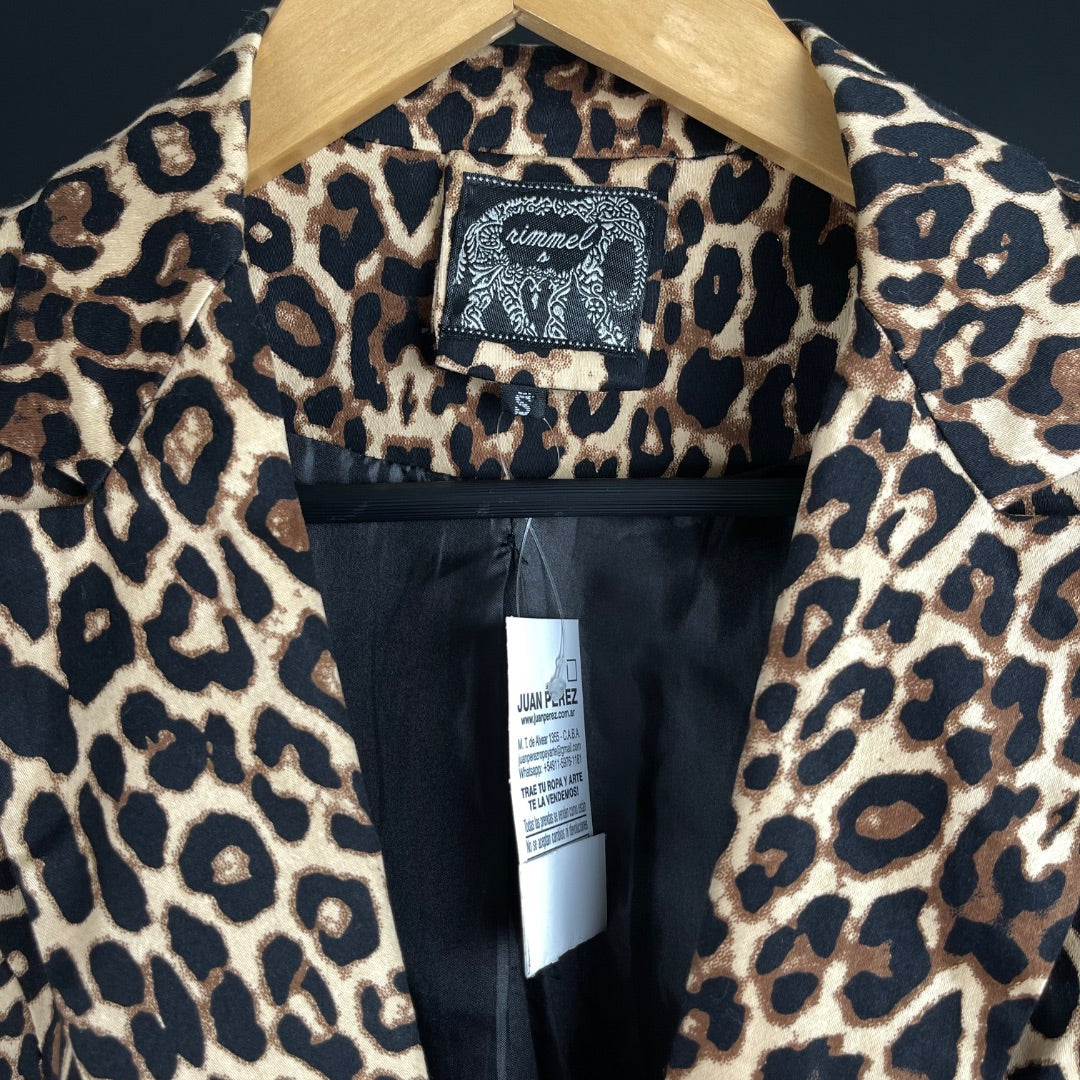 RIMMEL Saco Varios  Animal Print Talle S