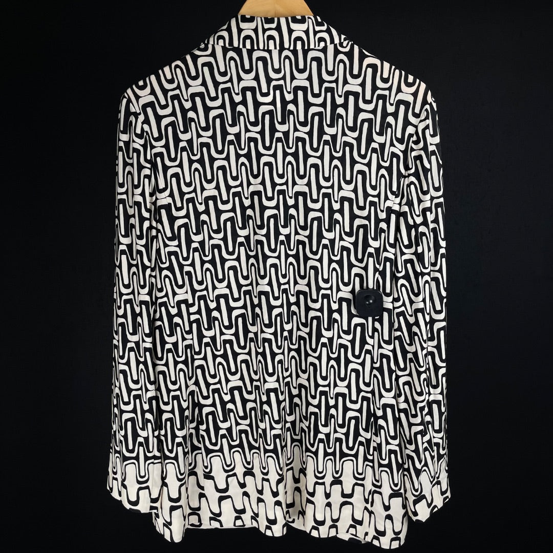 VIA MASINI Camisaco Beige Y Negro Talle 44