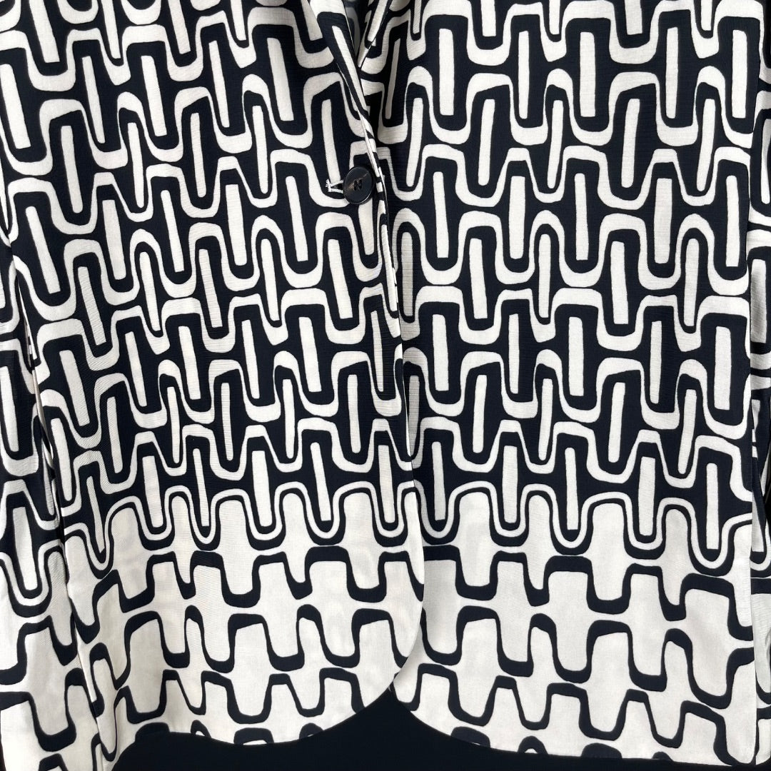 VIA MASINI Camisaco Beige Y Negro Talle 44