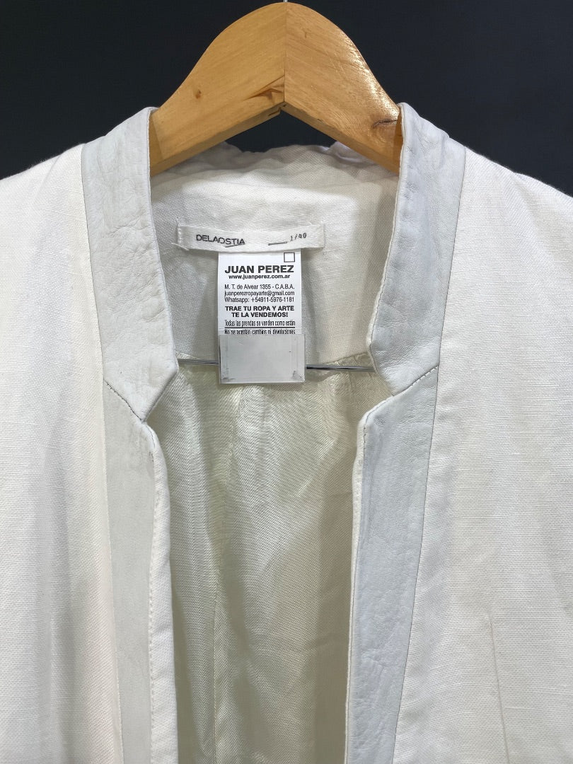 DE LA OSTIA Saco Blanco Talle 1