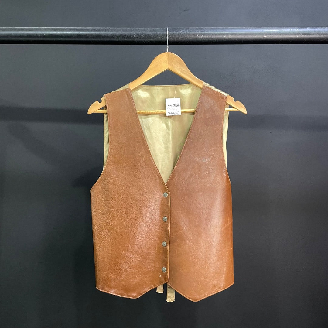 SIN MARCA Chaleco Corto Marron Talle L
