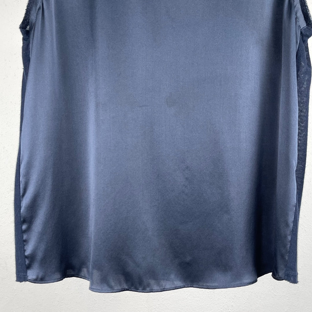 VINCE Blusa Sin Mangas Azul Talle M