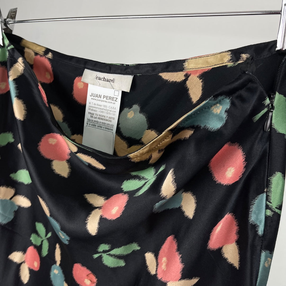 CACHAREL Pollera Larga Varios Floral Talle M