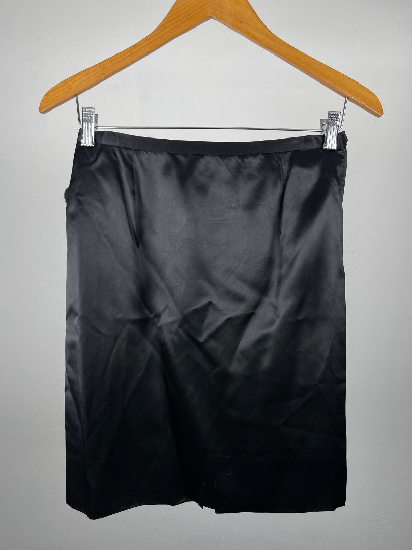 SIN MARCA Pollera Media Pierna Negro Talle 38
