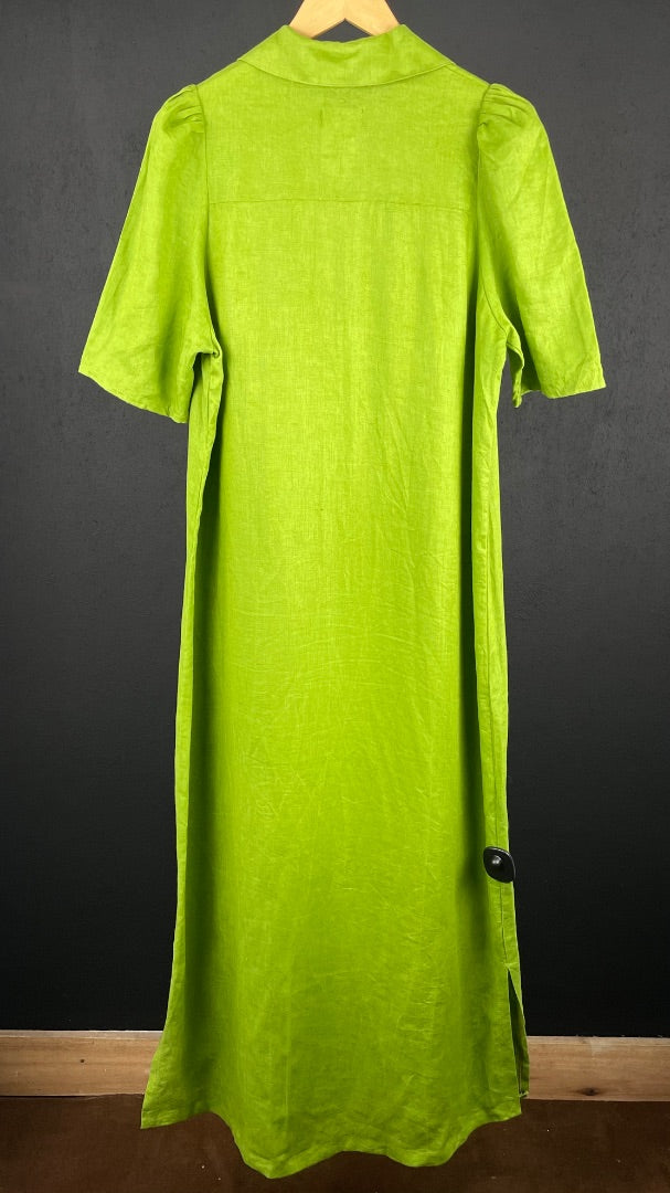 PANTHAI Vestido Manga Corta Verde Talle M
