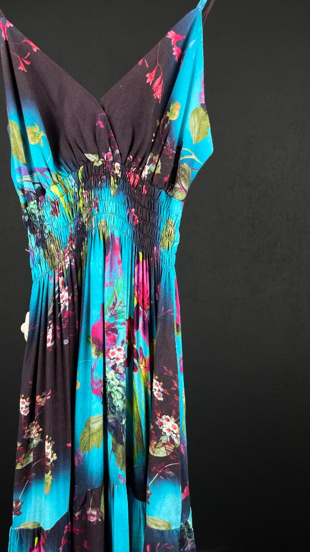 SIN MARCA Vestido Sin Manga Varios Floral Talle 44