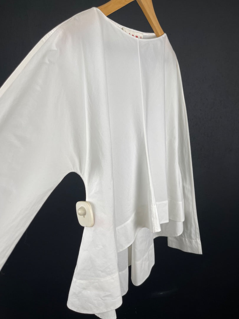 MARNI Blusa Manga Larga Blanco Talle 40