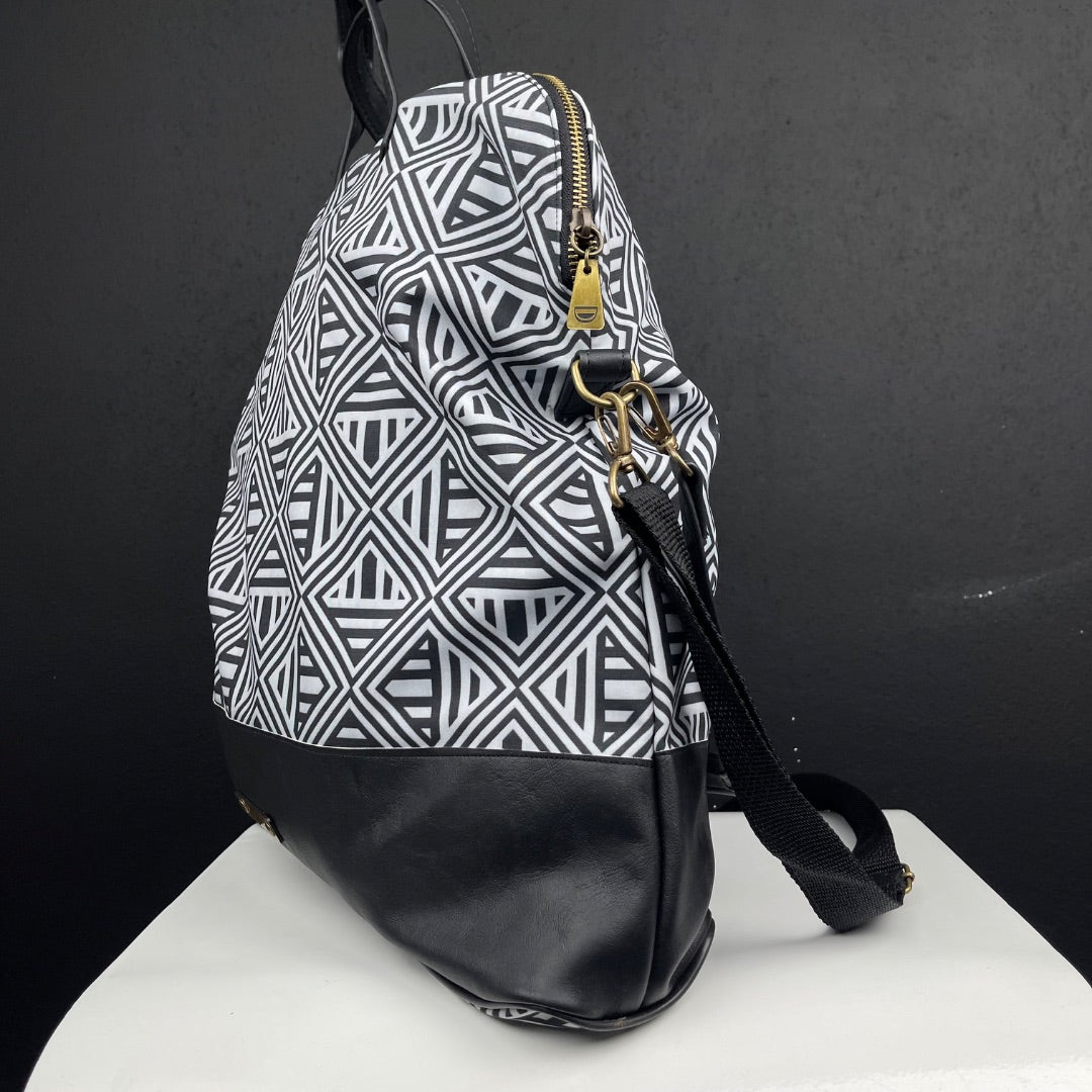 DEIXE Bolso Gris y Negro Talle Unico