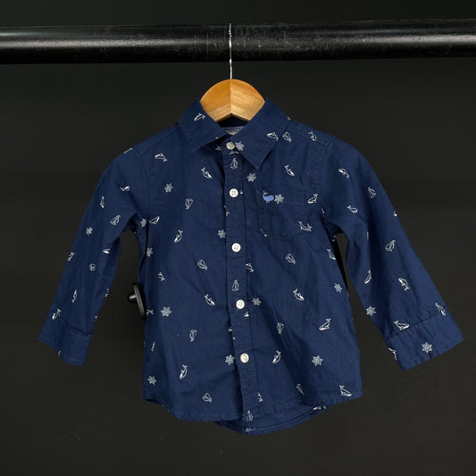 CARTERS  Camisa Manga Larga  Color Azul  Talle 18