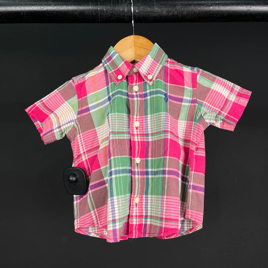 RALPH LAUREN  Camisa Manga Corta  Varios Cuadros  Talle 12-24 Meses