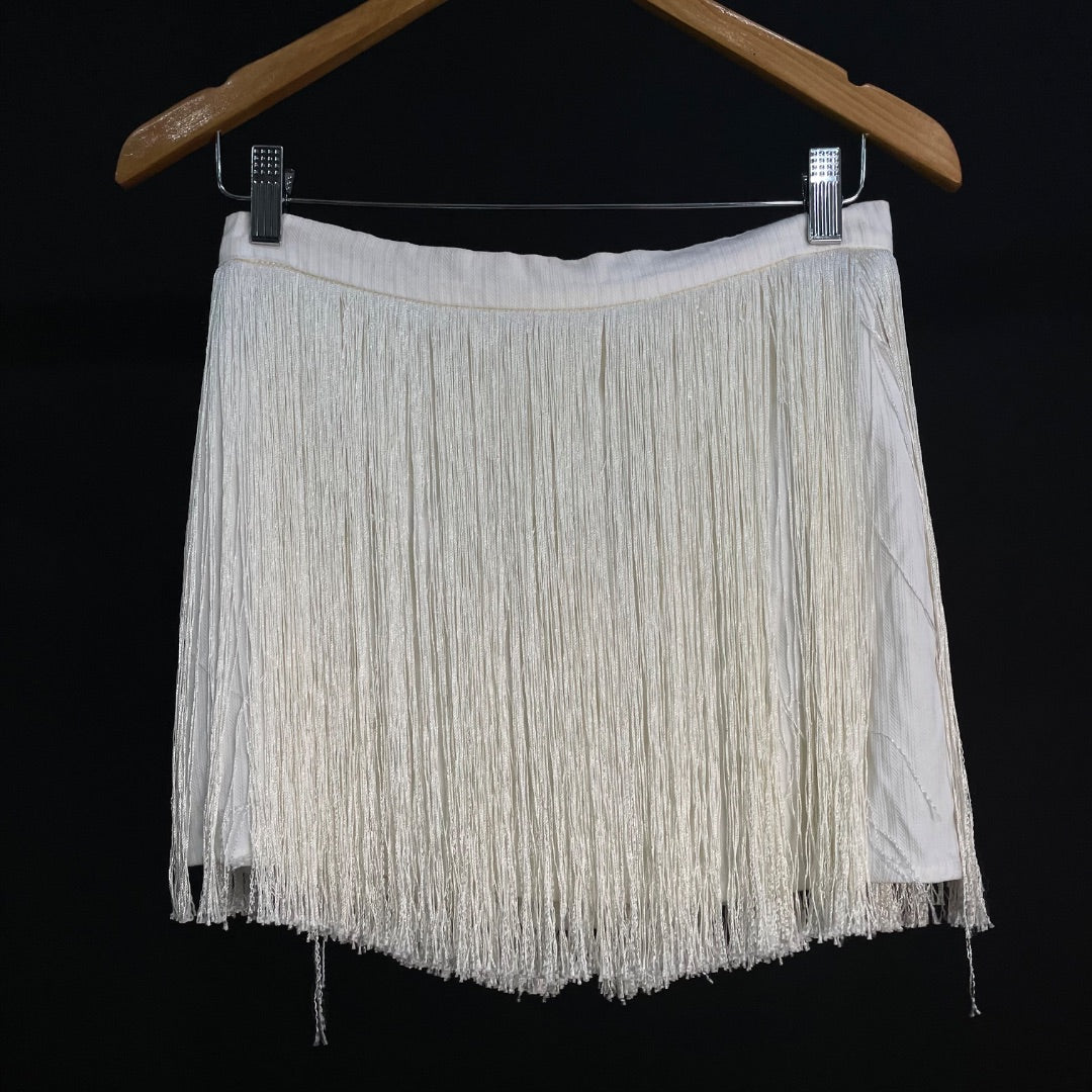 SIN MARCA Pollera Mini Blanco Talle S