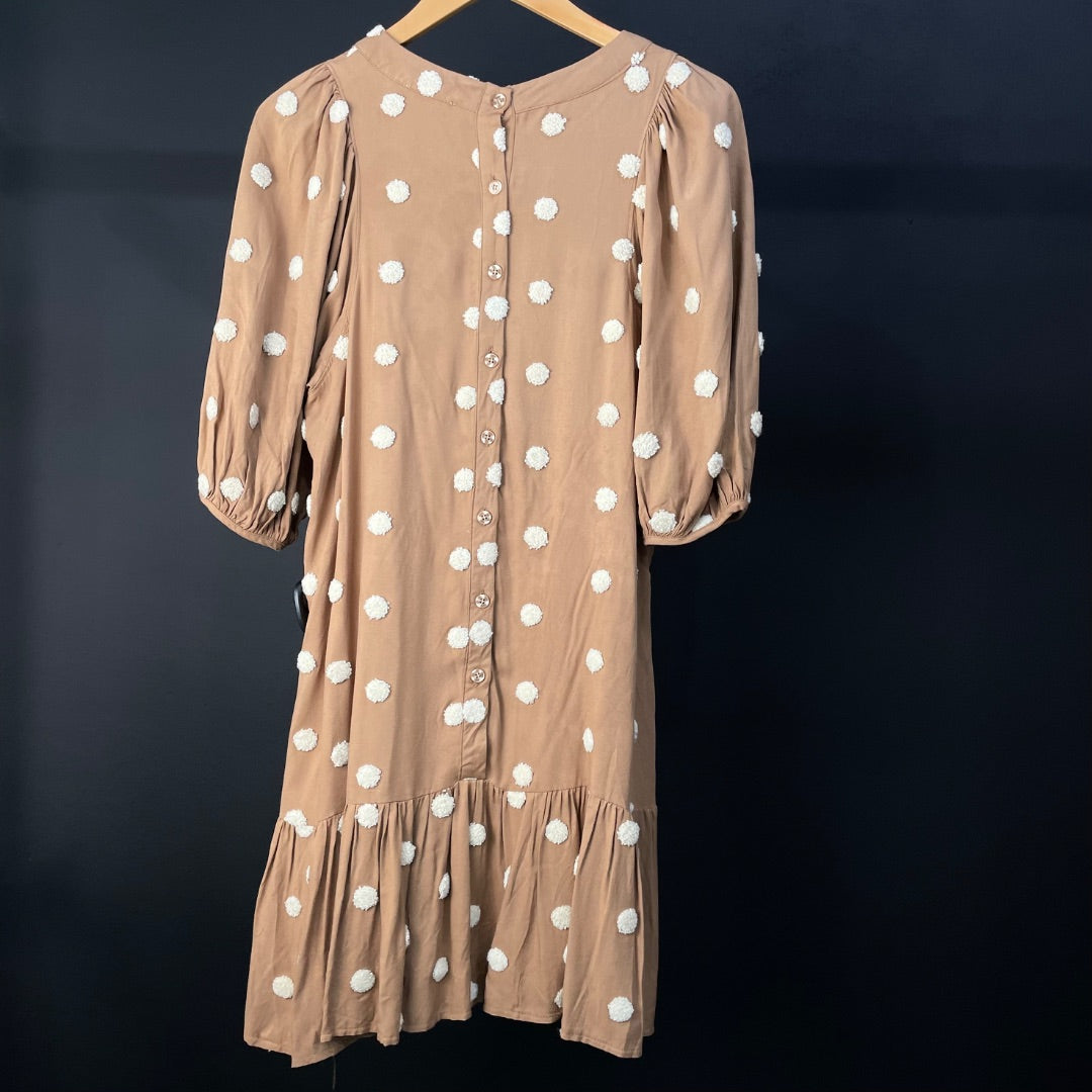 BLU PEPPER Vestido Manga 3/4 Varios Lunares Talle S
