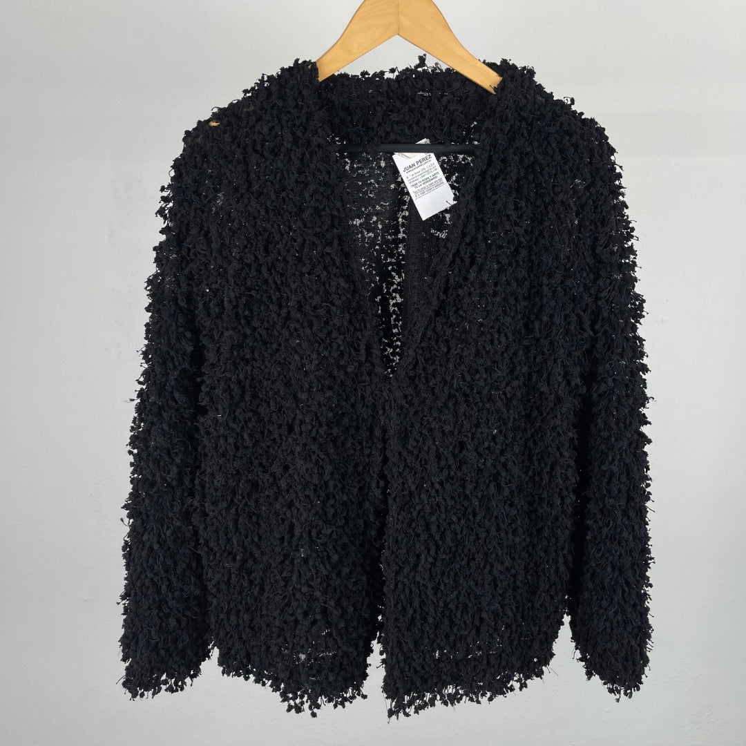 LEFTIES Sweater Abierto Negro Talle M