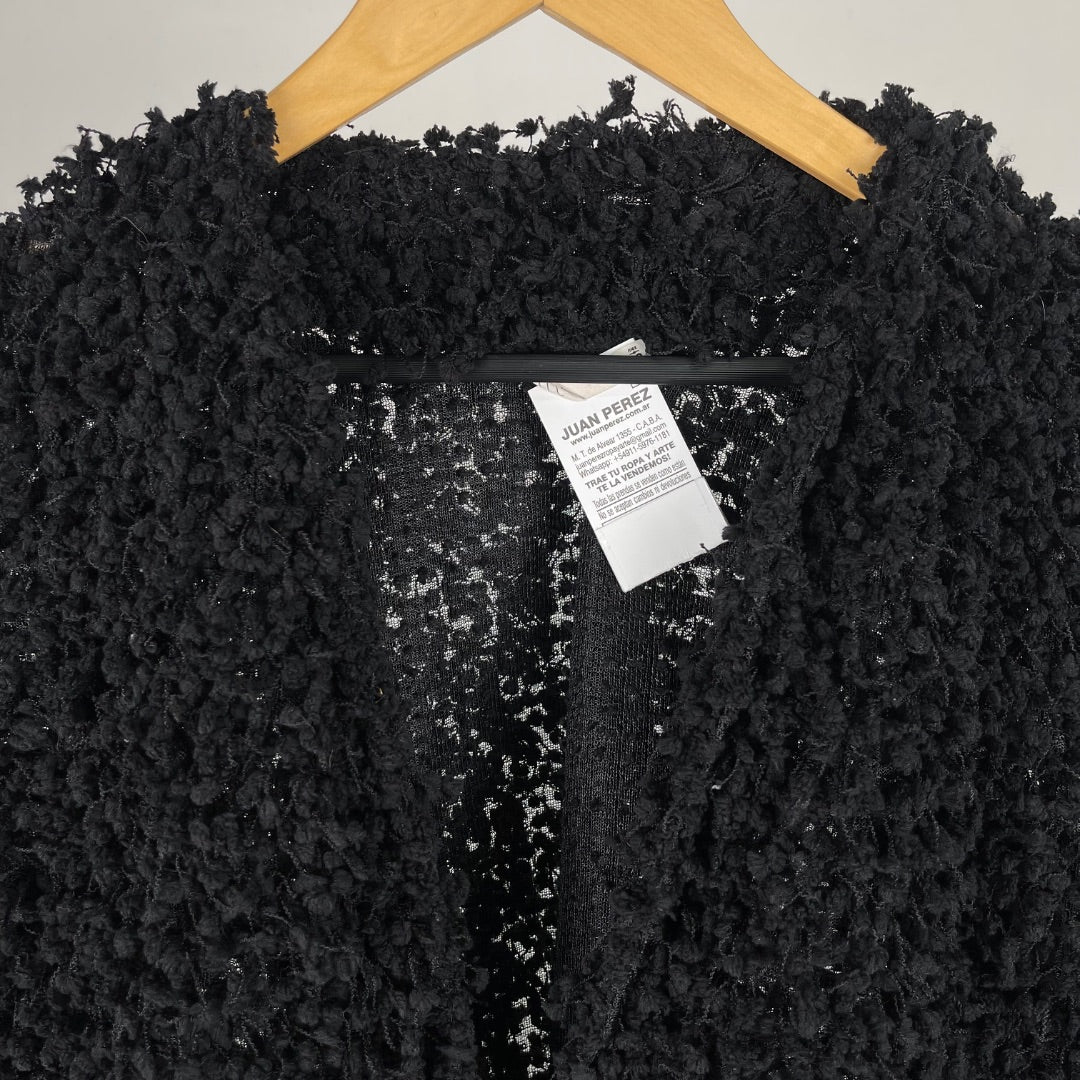 LEFTIES Sweater Abierto Negro Talle M