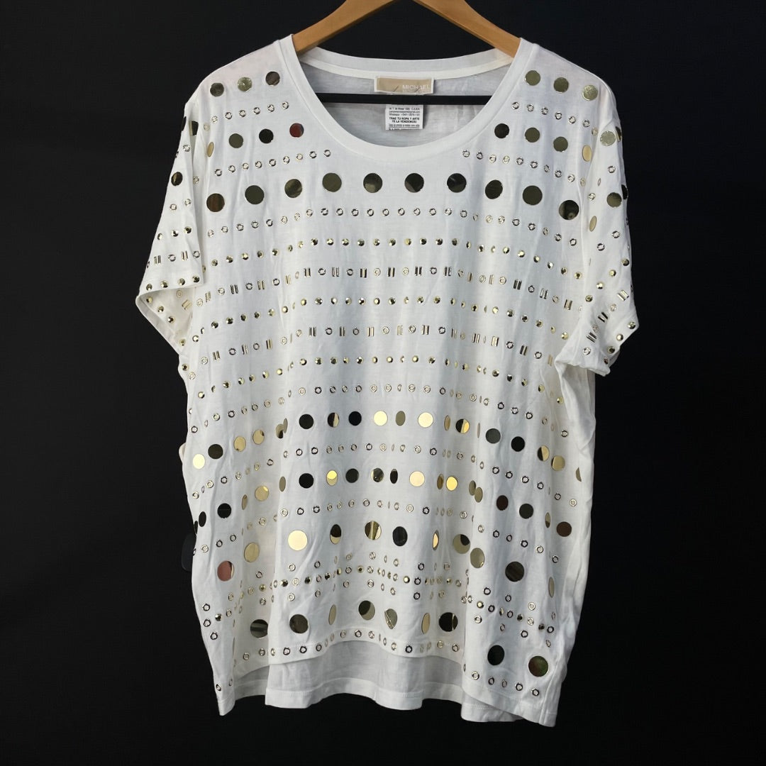 MICHAEL KORS Remera Manga Corta Blanco Talle 46
