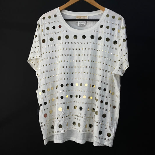 MICHAEL KORS Remera Manga Corta Blanco Talle 46