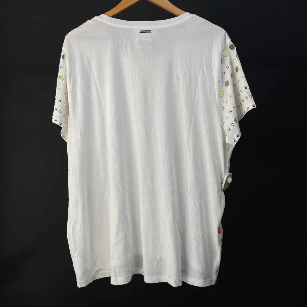 MICHAEL KORS Remera Manga Corta Blanco Talle 46