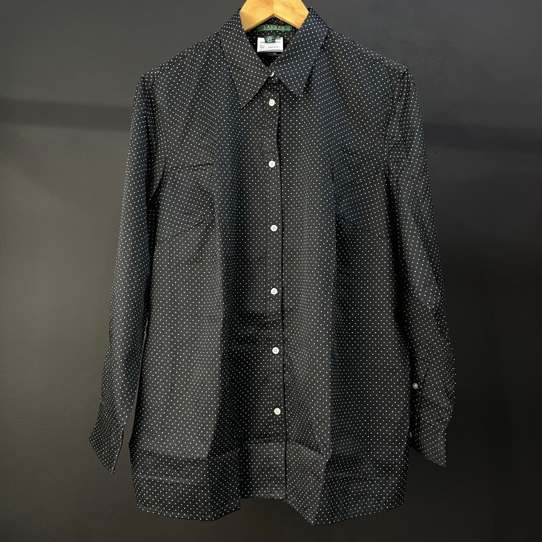 RALPH LAUREN Camisa Manga Larga Varios Lunares Talle XL
