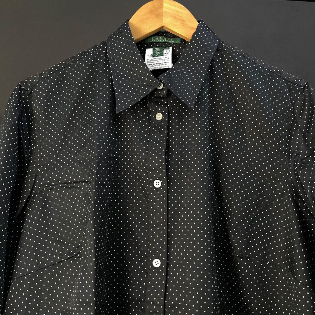 RALPH LAUREN Camisa Manga Larga Varios Lunares Talle XL