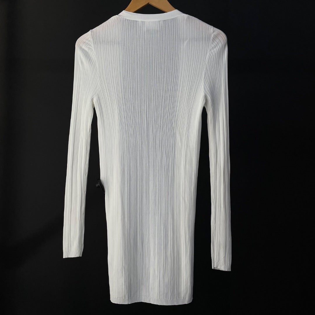ZARA Sweater Abierto Blanco Talle S