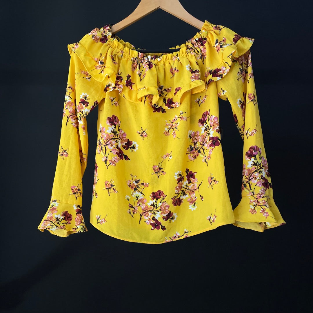 H&M Blusa Manga 3/4 Varios Floral Talle 36