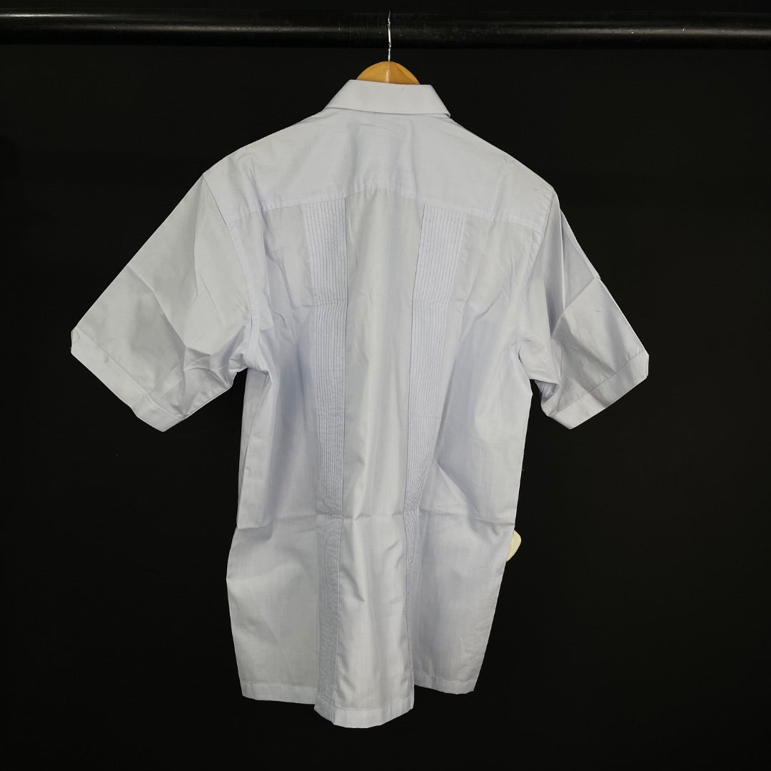 SIN MARCA Camisa Manga Corta Celeste Talle L