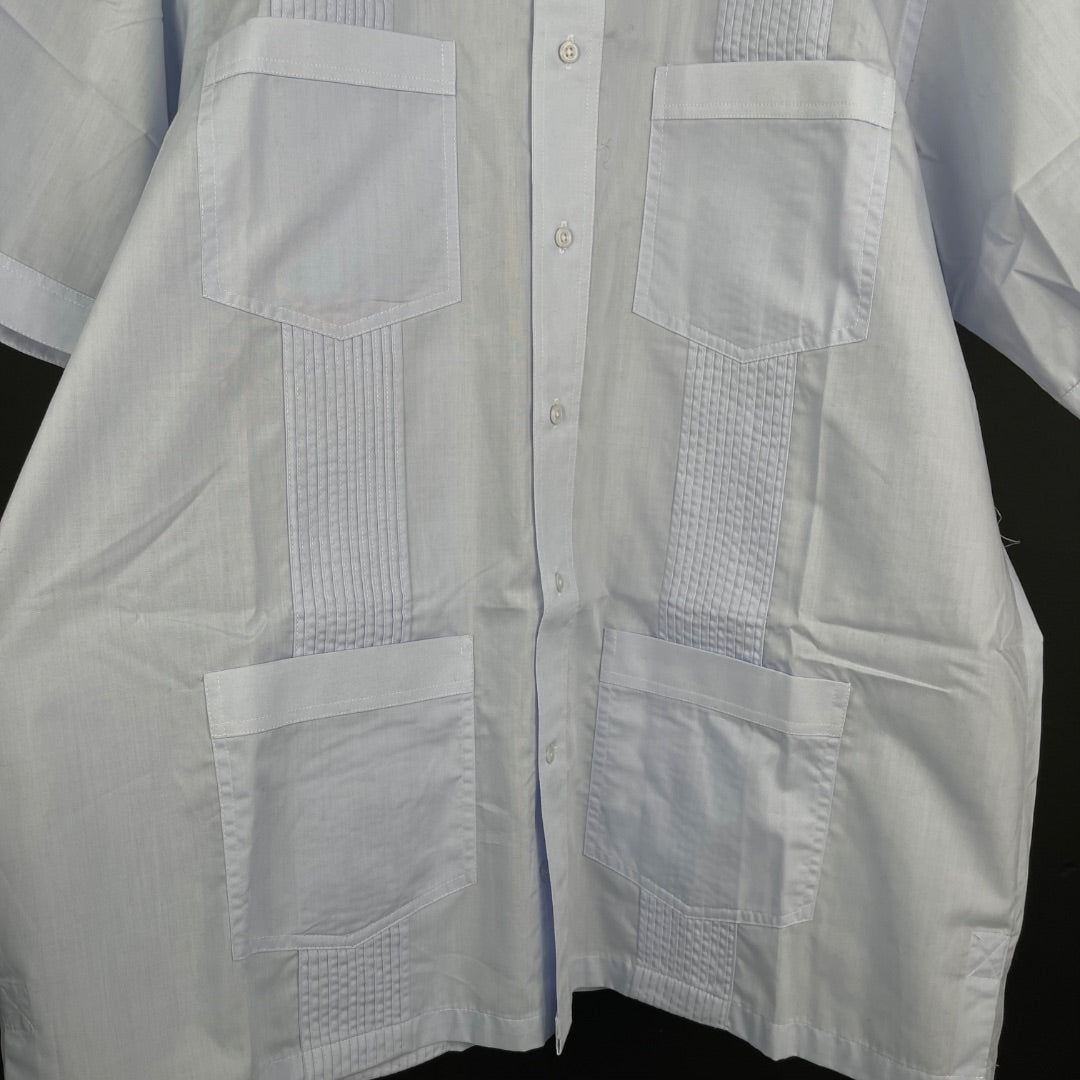 SIN MARCA Camisa Manga Corta Celeste Talle L