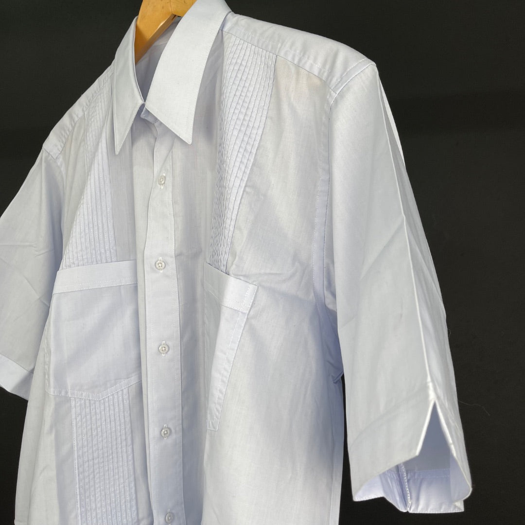 SIN MARCA Camisa Manga Corta Celeste Talle L