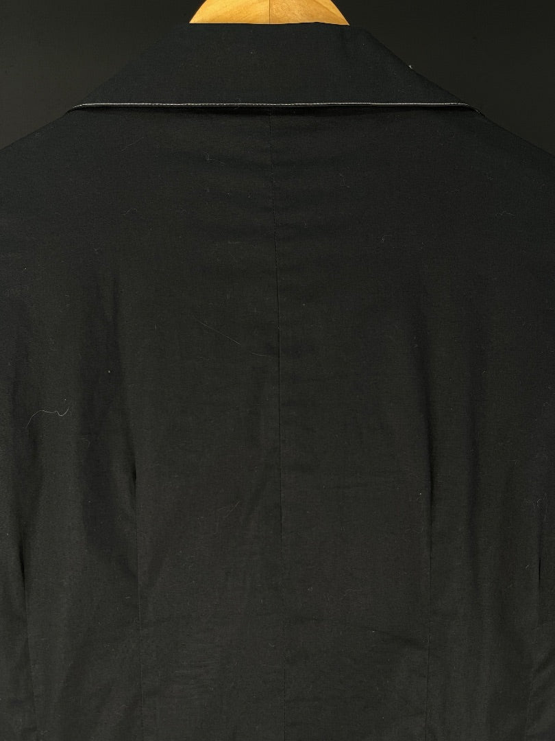 CACHAREL Vestido Manga 3/4 Negro Talle S