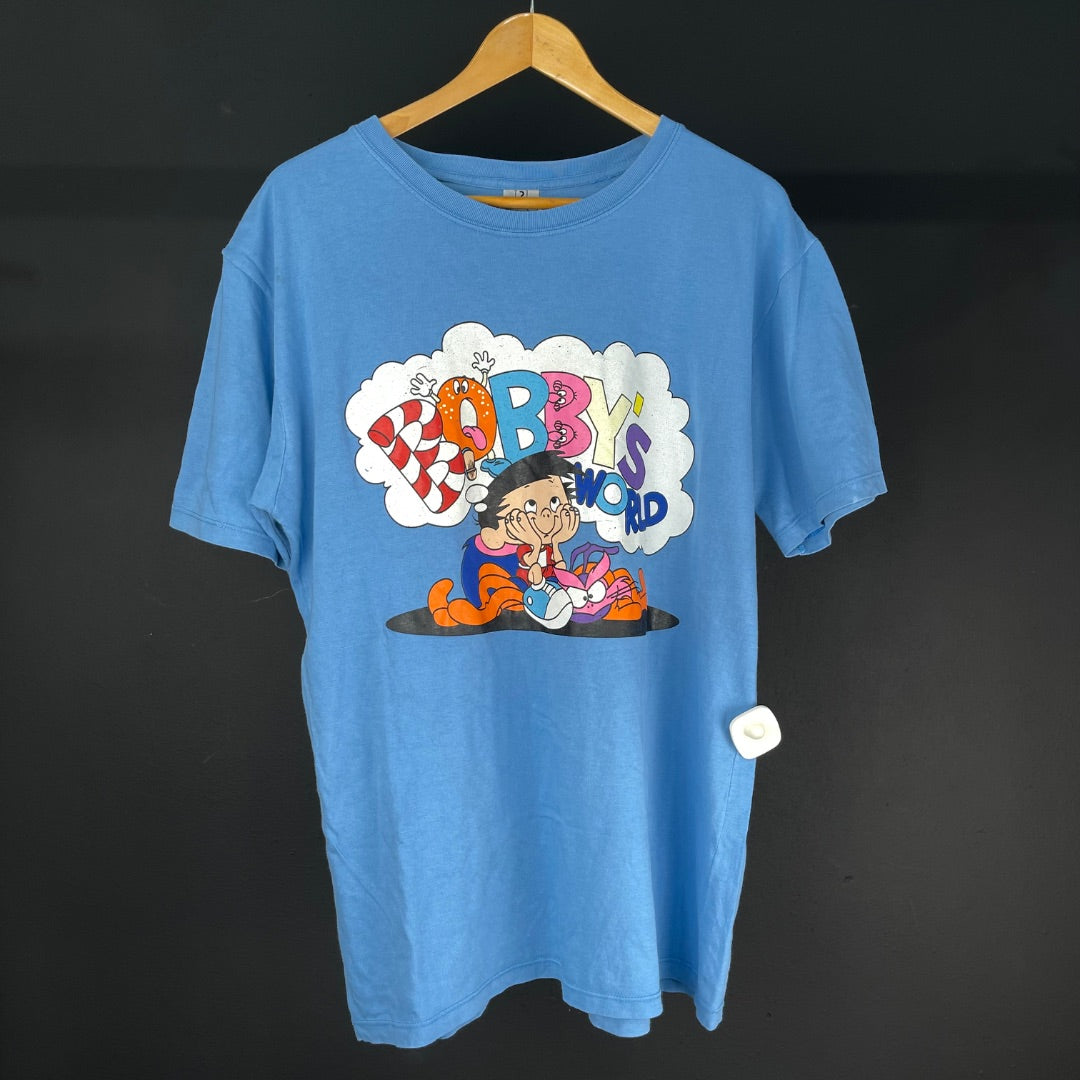 SIN MARCA Remera Manga Corta Celeste Talle XL
