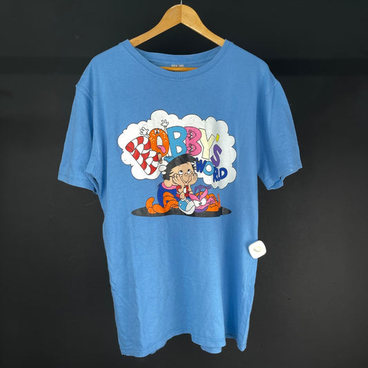 SIN MARCA Remera Manga Corta Celeste Talle XL