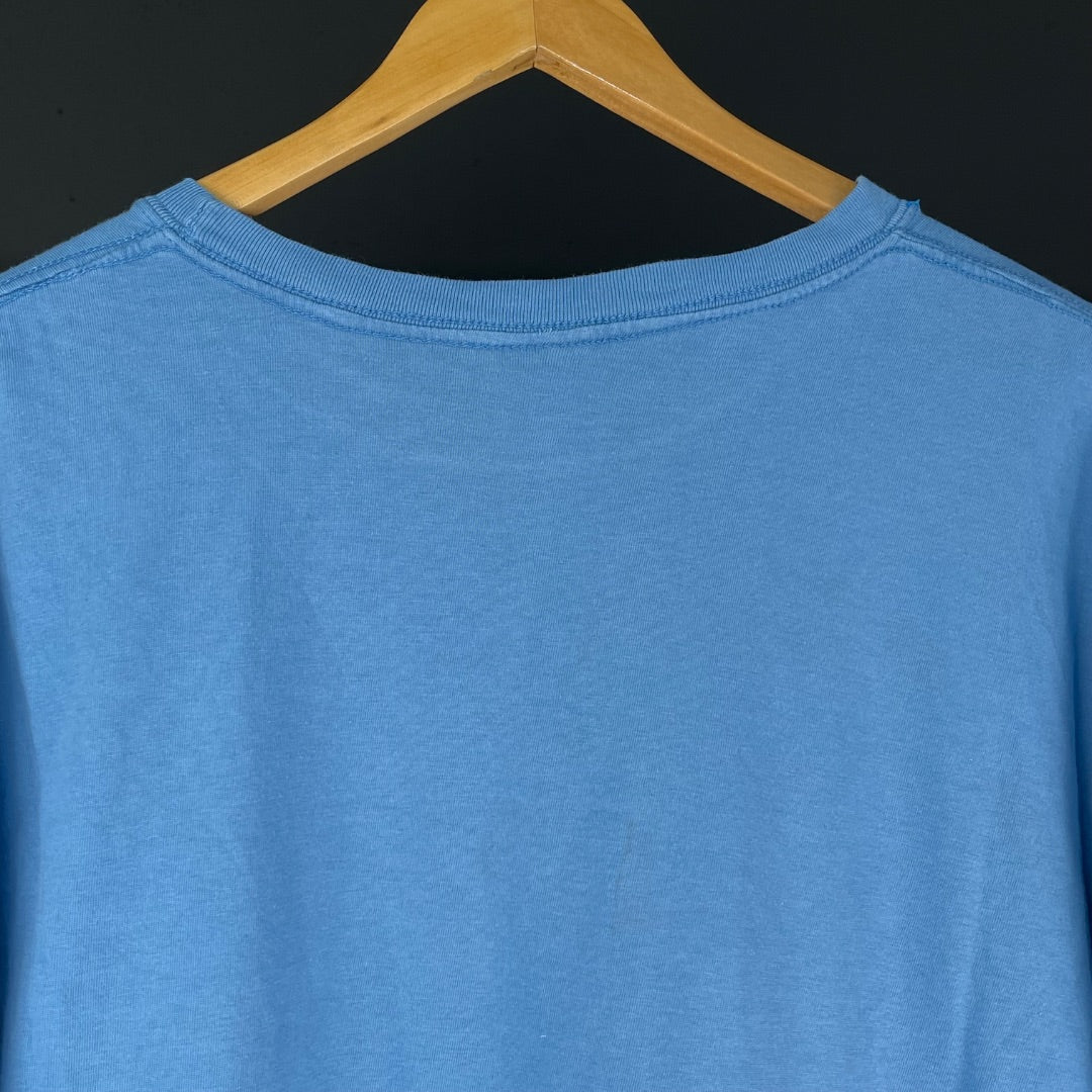 SIN MARCA Remera Manga Corta Celeste Talle XL