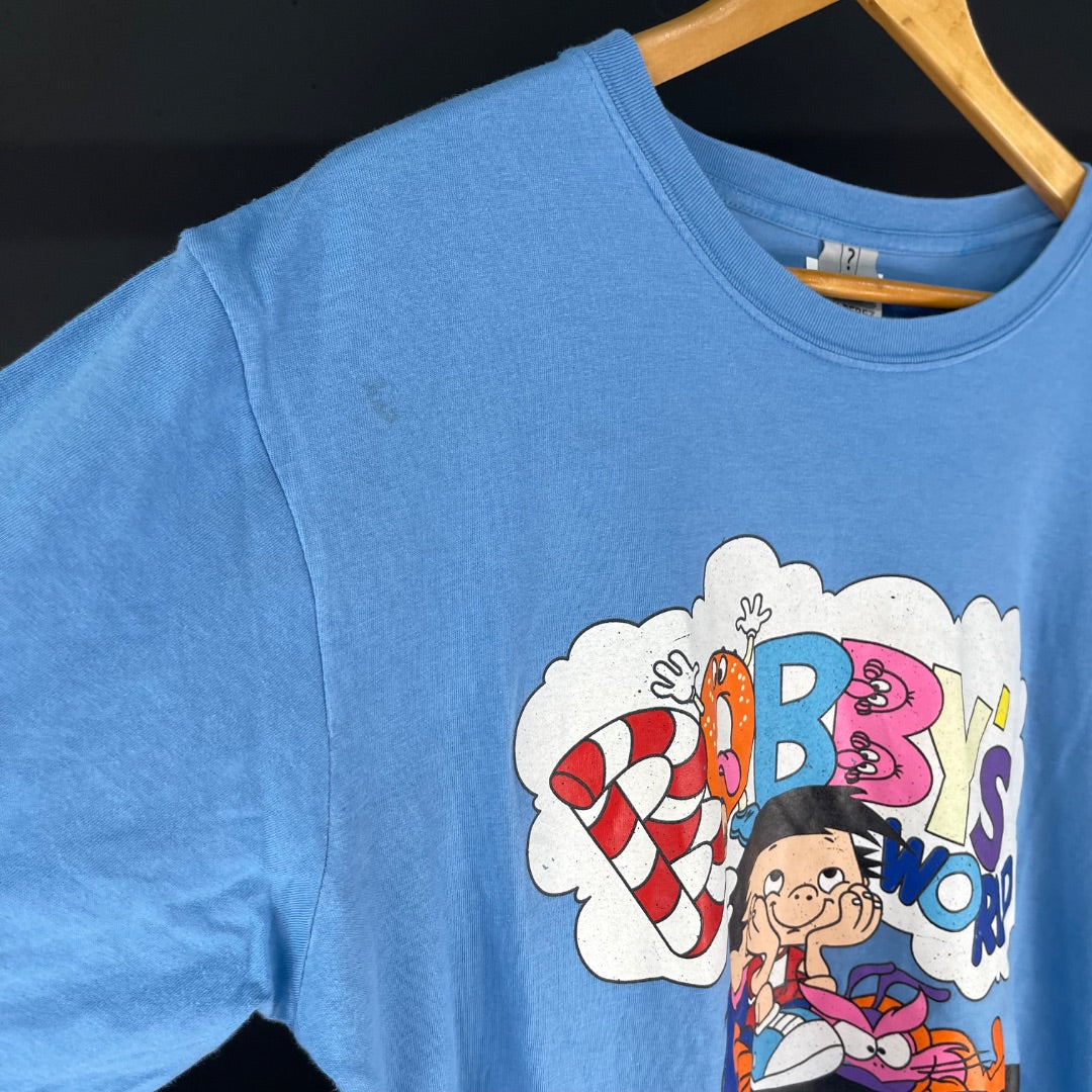SIN MARCA Remera Manga Corta Celeste Talle XL